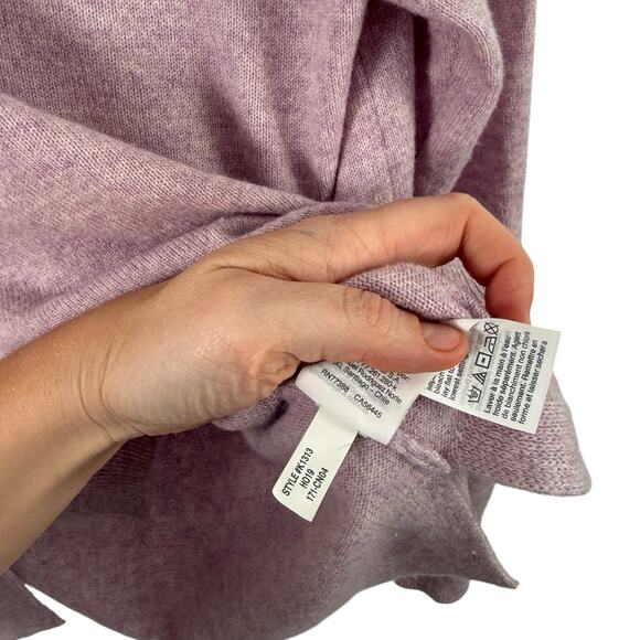 J Crew Cashmere Slim Fit Crewneck Sweater Lavender Purple Capsole Womens Medium - Picture 6 of 7